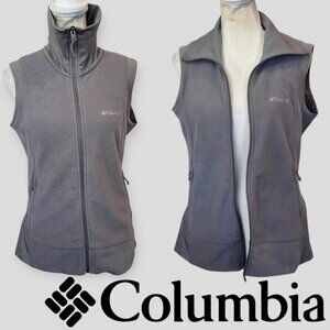 Columbia Women's  Benton Springs Vest Fleece  Gray Jacket Size Medium